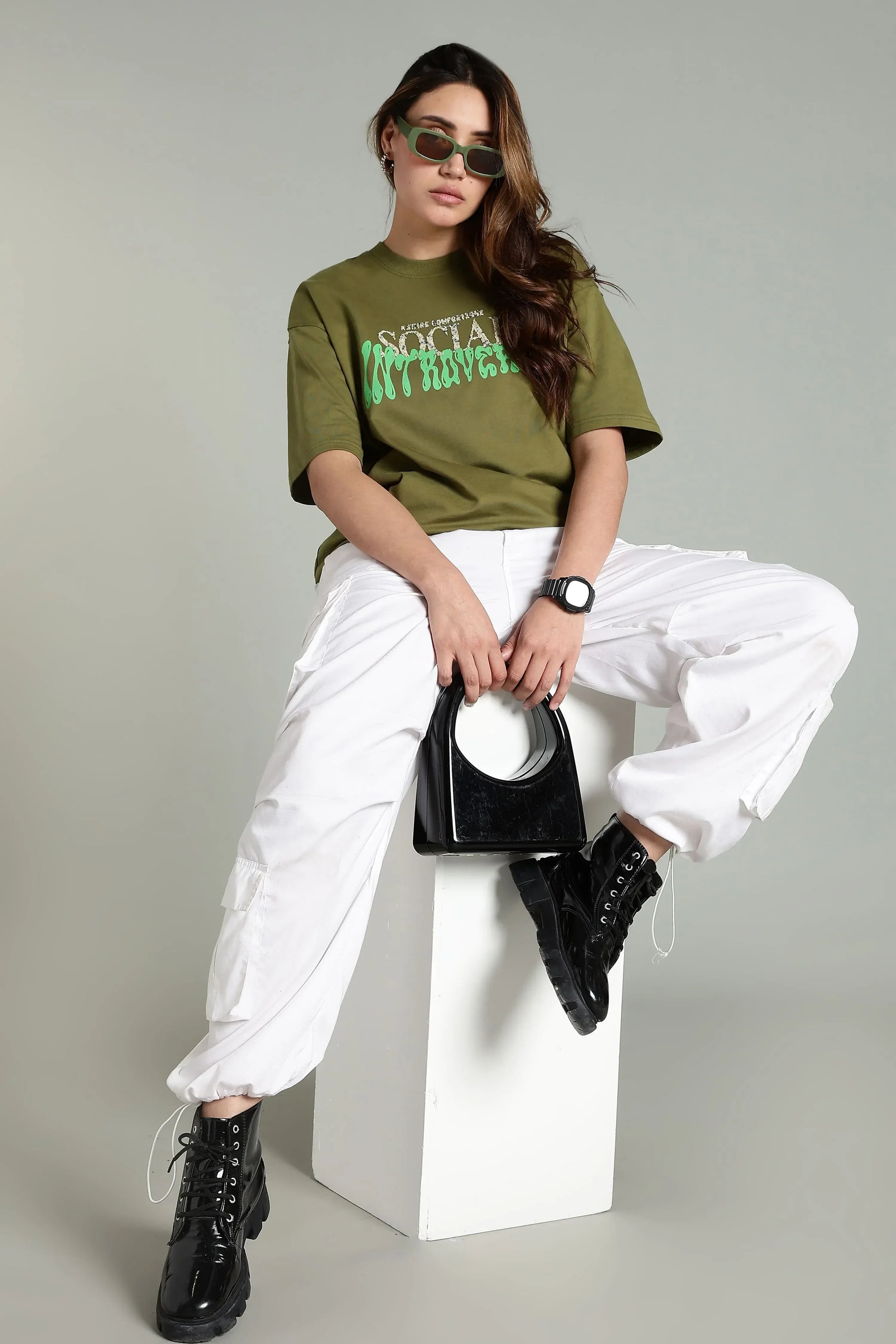 Social Introvert Graphic Oversized T-Shirt - The Kattire