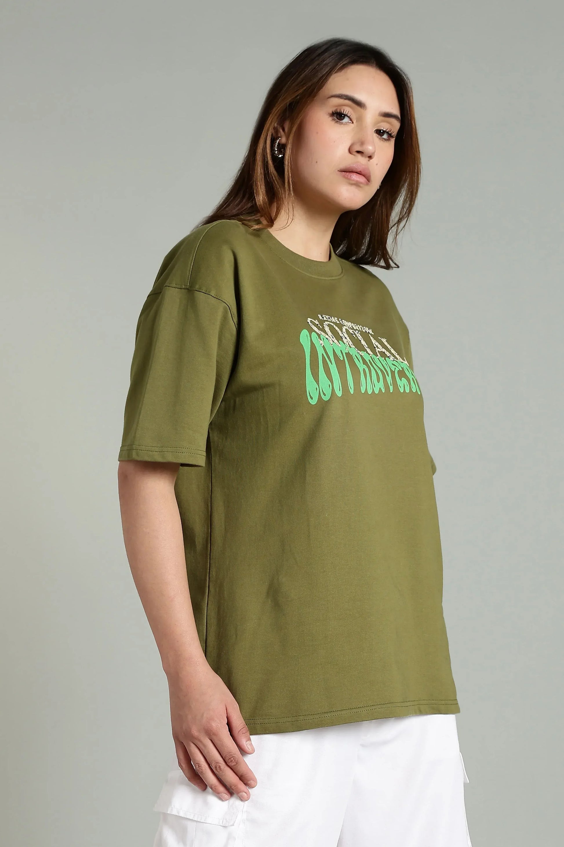 Social Introvert Graphic Oversized T-Shirt - The Kattire