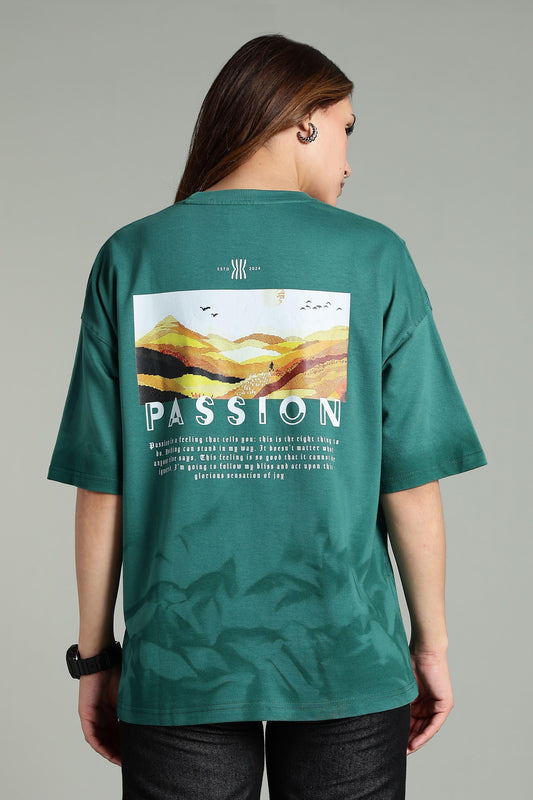 Passion Vista Graphic Oversized T-Shirt - The Kattire