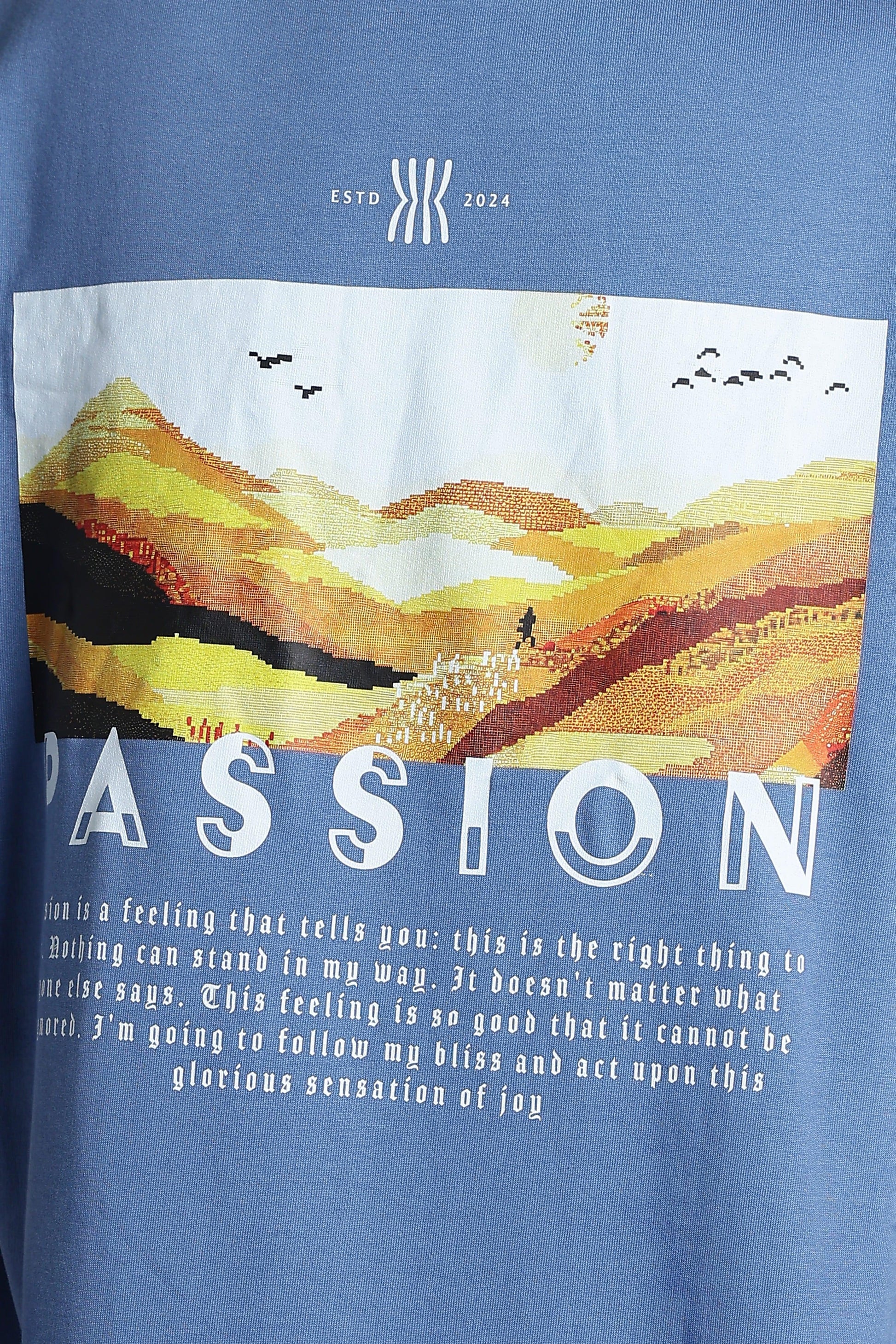 Passion Vista Graphic Oversized T-Shirt - The Kattire