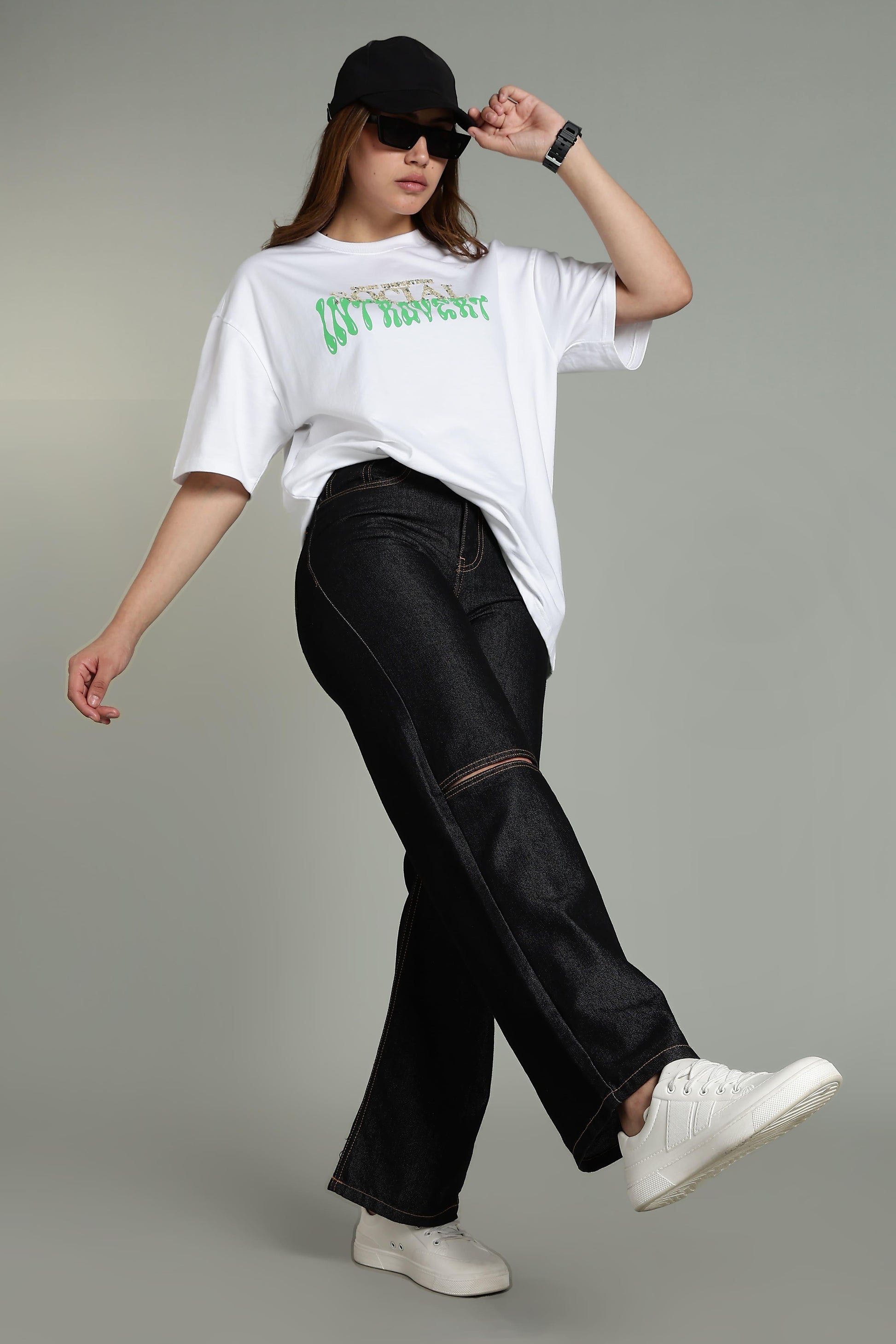 Social Introvert Graphic Oversized T-Shirt - The Kattire