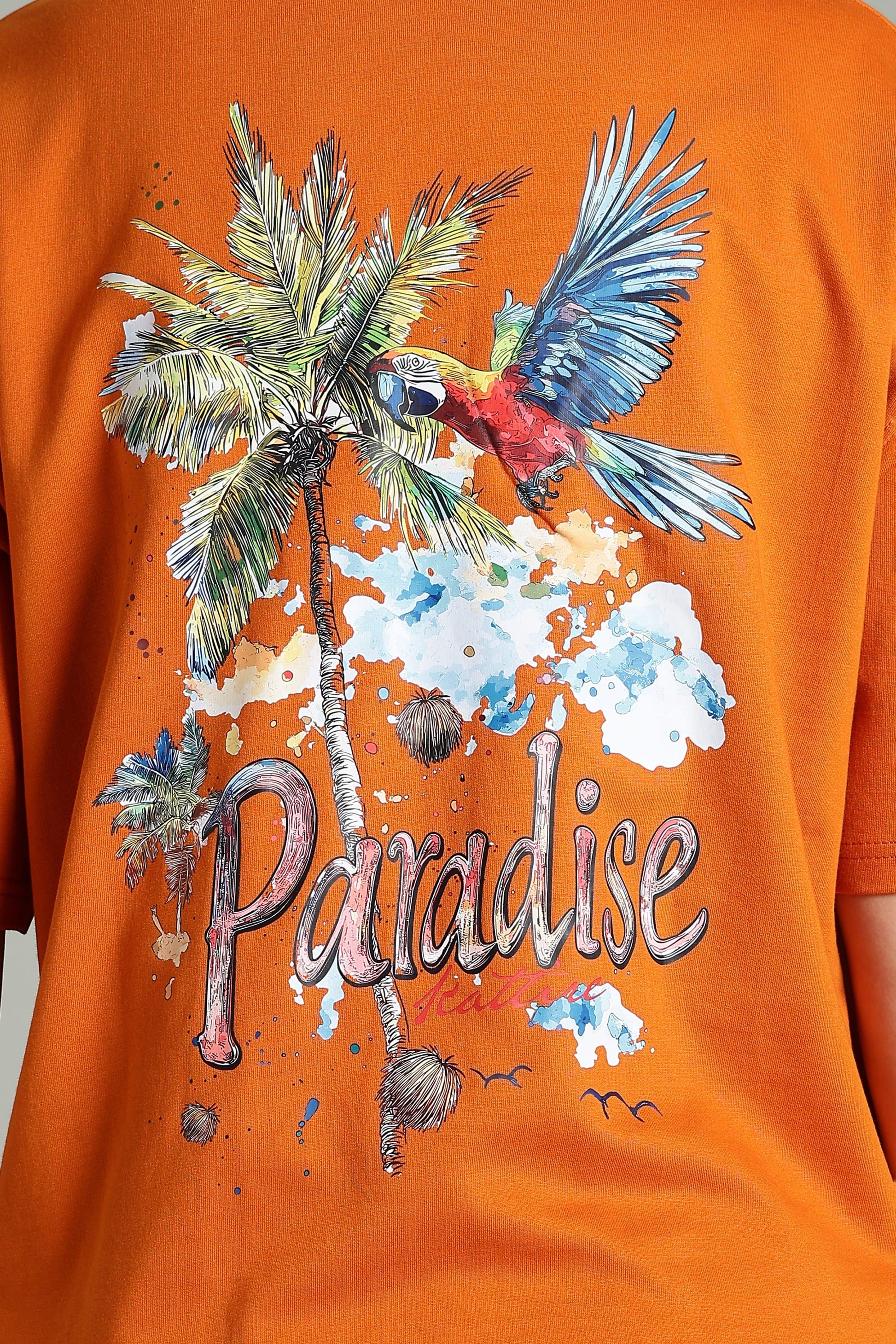 Paradise Graphic Oversized T-Shirt - The Kattire