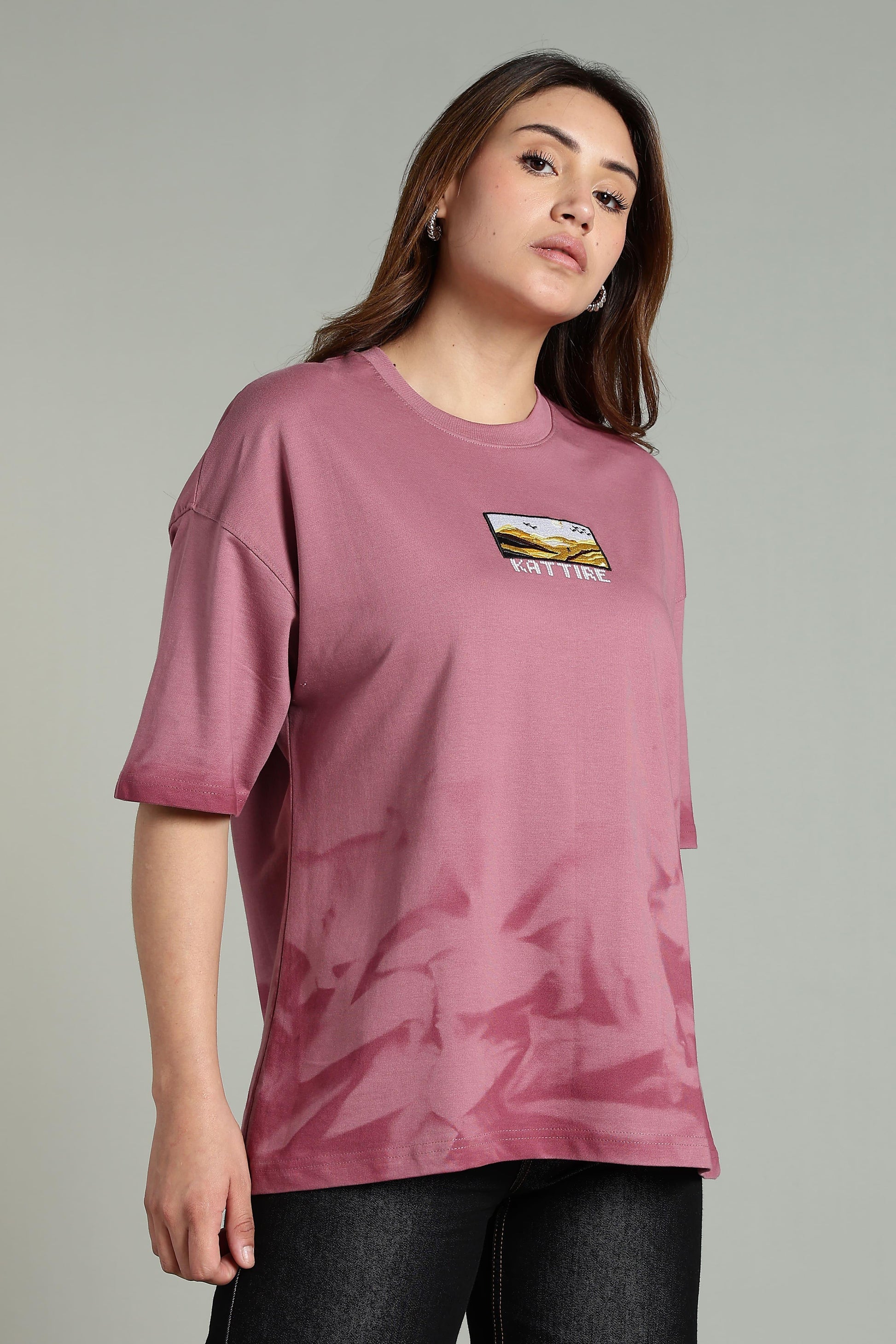 Passion Vista Graphic Oversized T-Shirt - The Kattire
