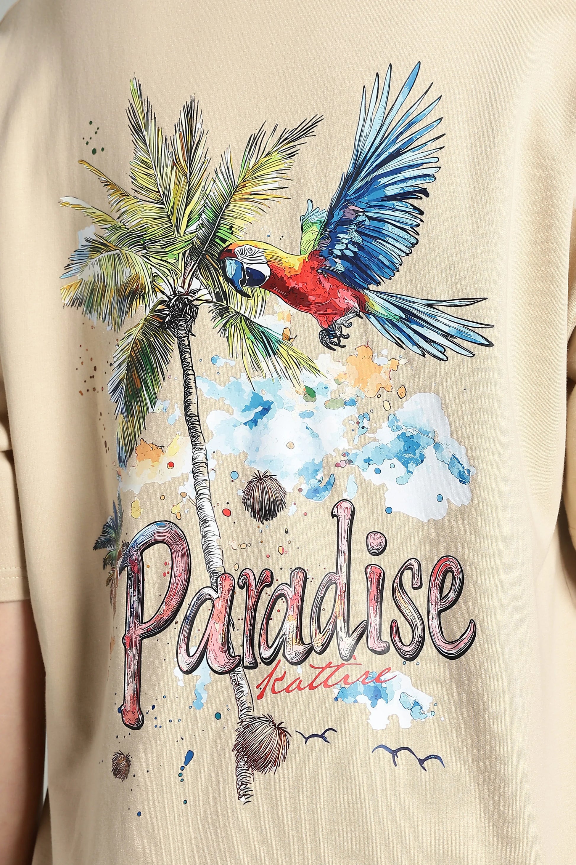 Paradise Graphic Oversized T-Shirt - The Kattire