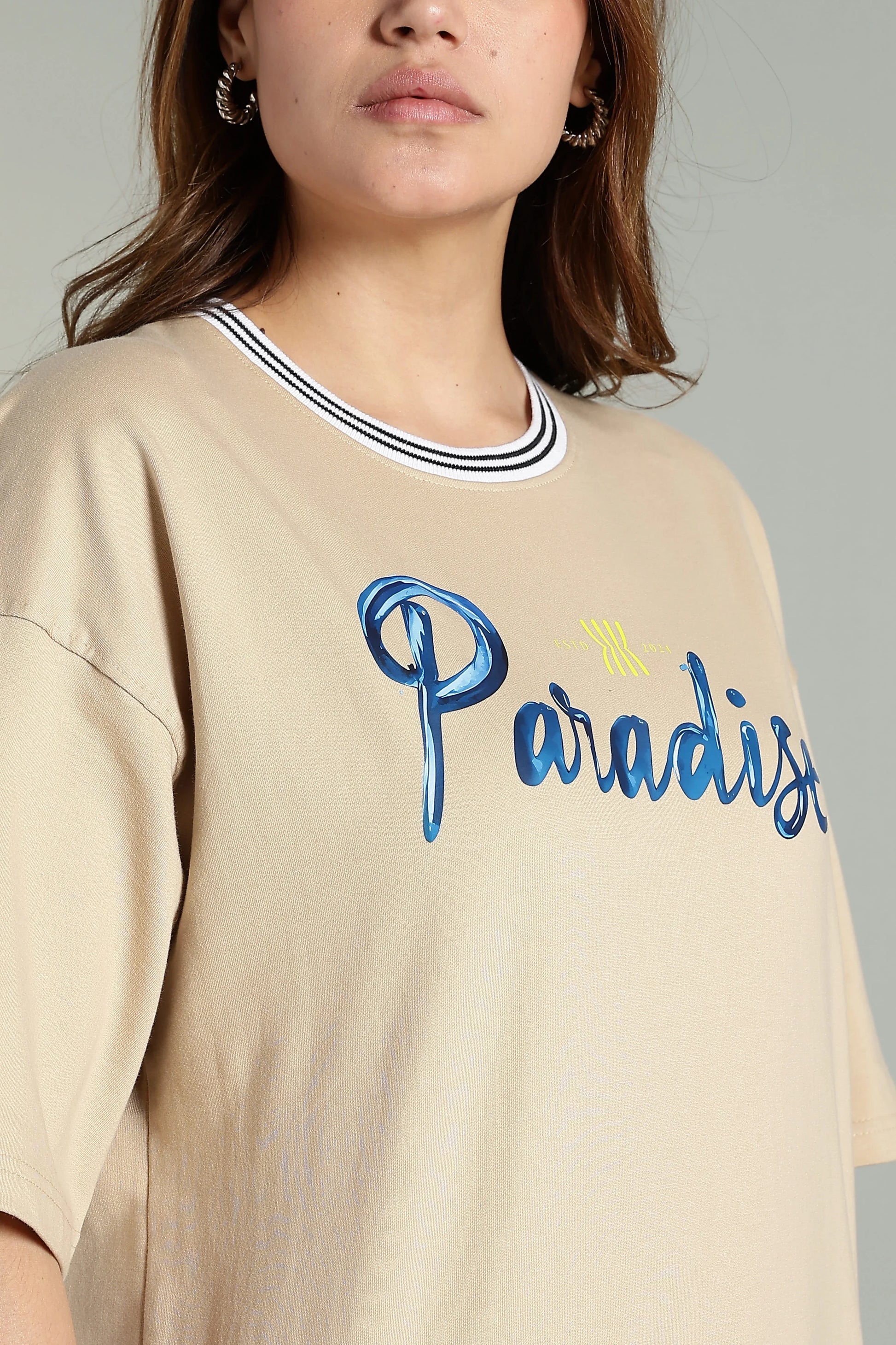 Paradise Graphic Oversized T-Shirt - The Kattire