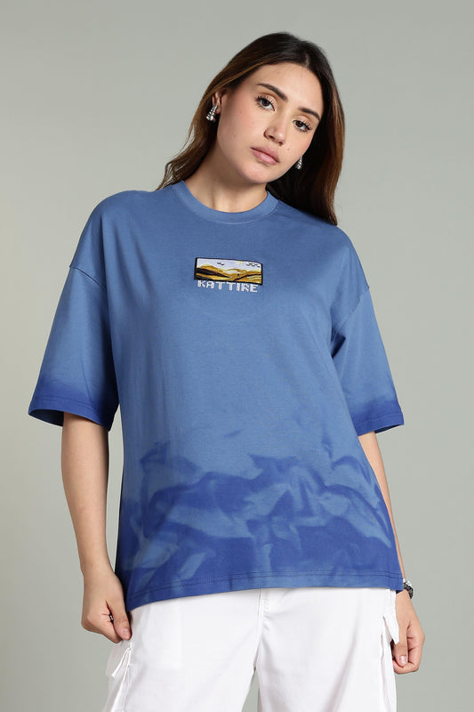 Passion Vista Graphic Oversized T-Shirt - The Kattire