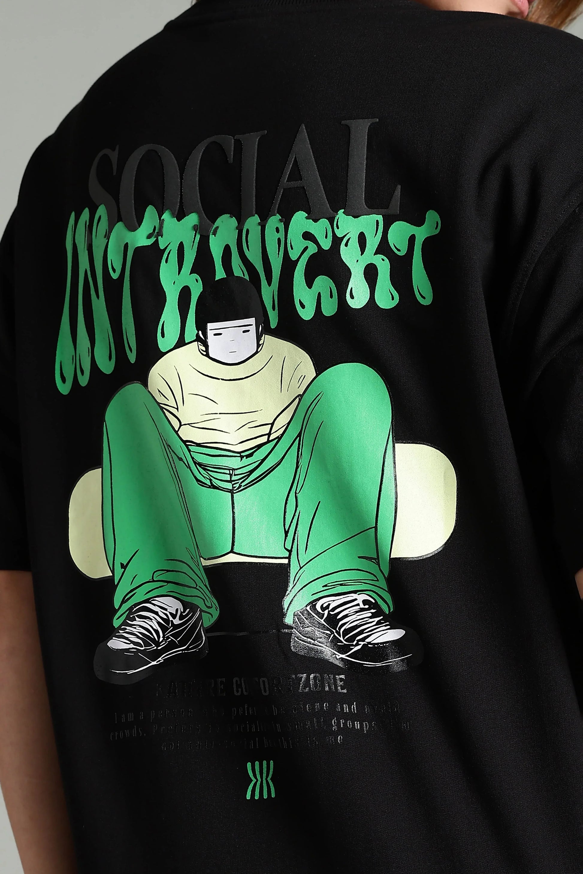 Social Introvert Graphic Oversized T-Shirt - The Kattire