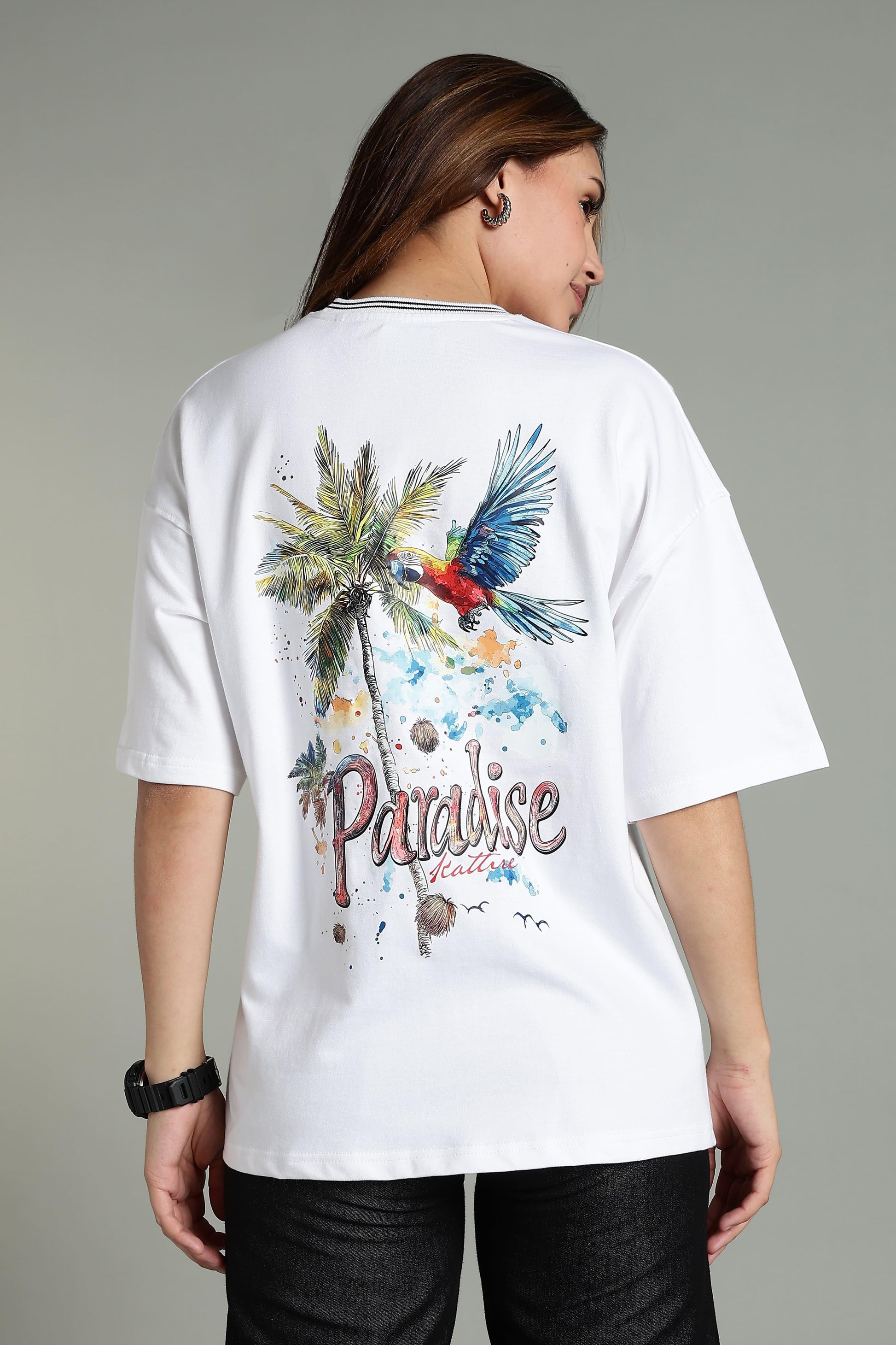 Paradise Graphic Oversized T-Shirt - The Kattire