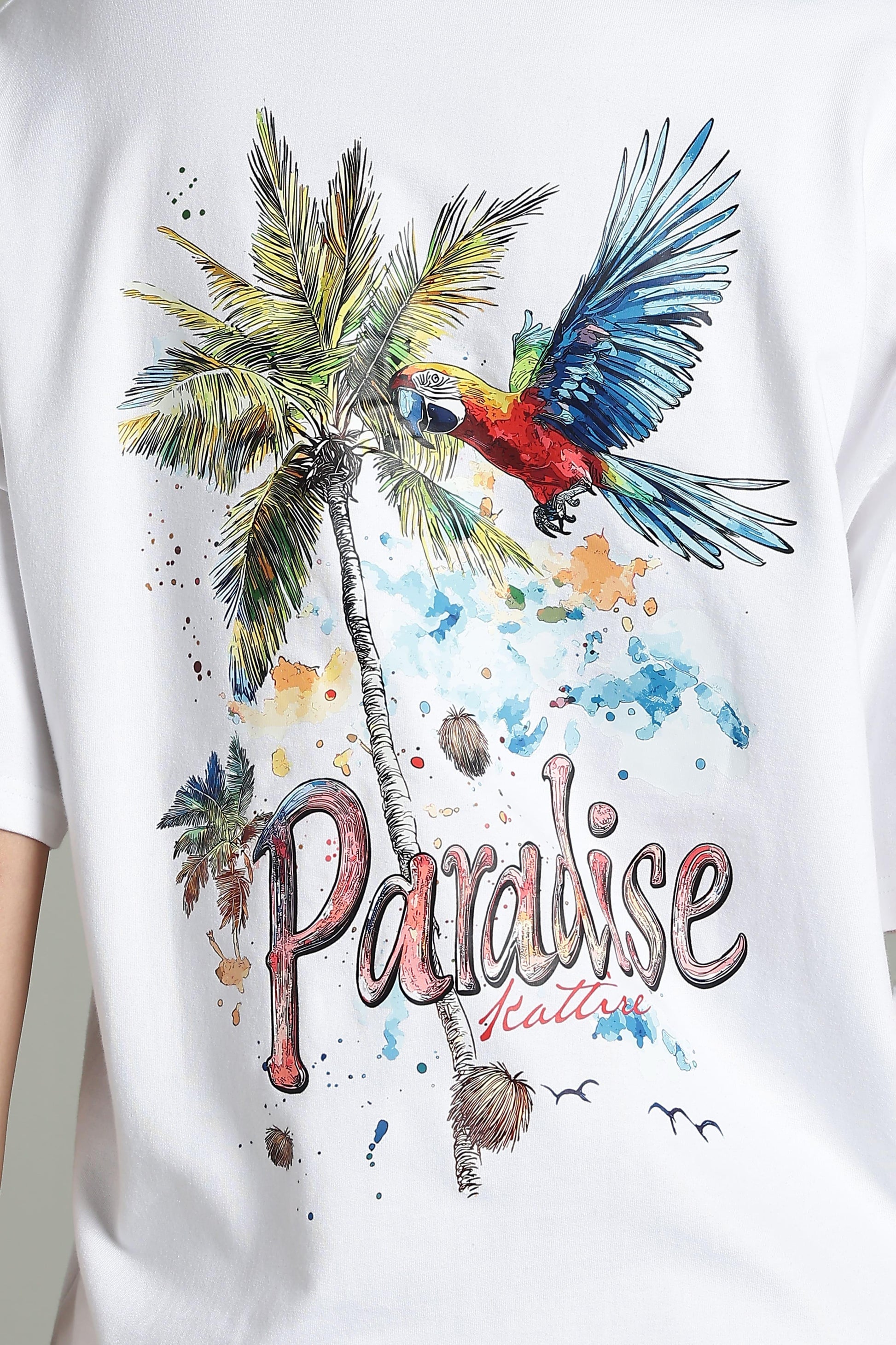Paradise Graphic Oversized T-Shirt - The Kattire