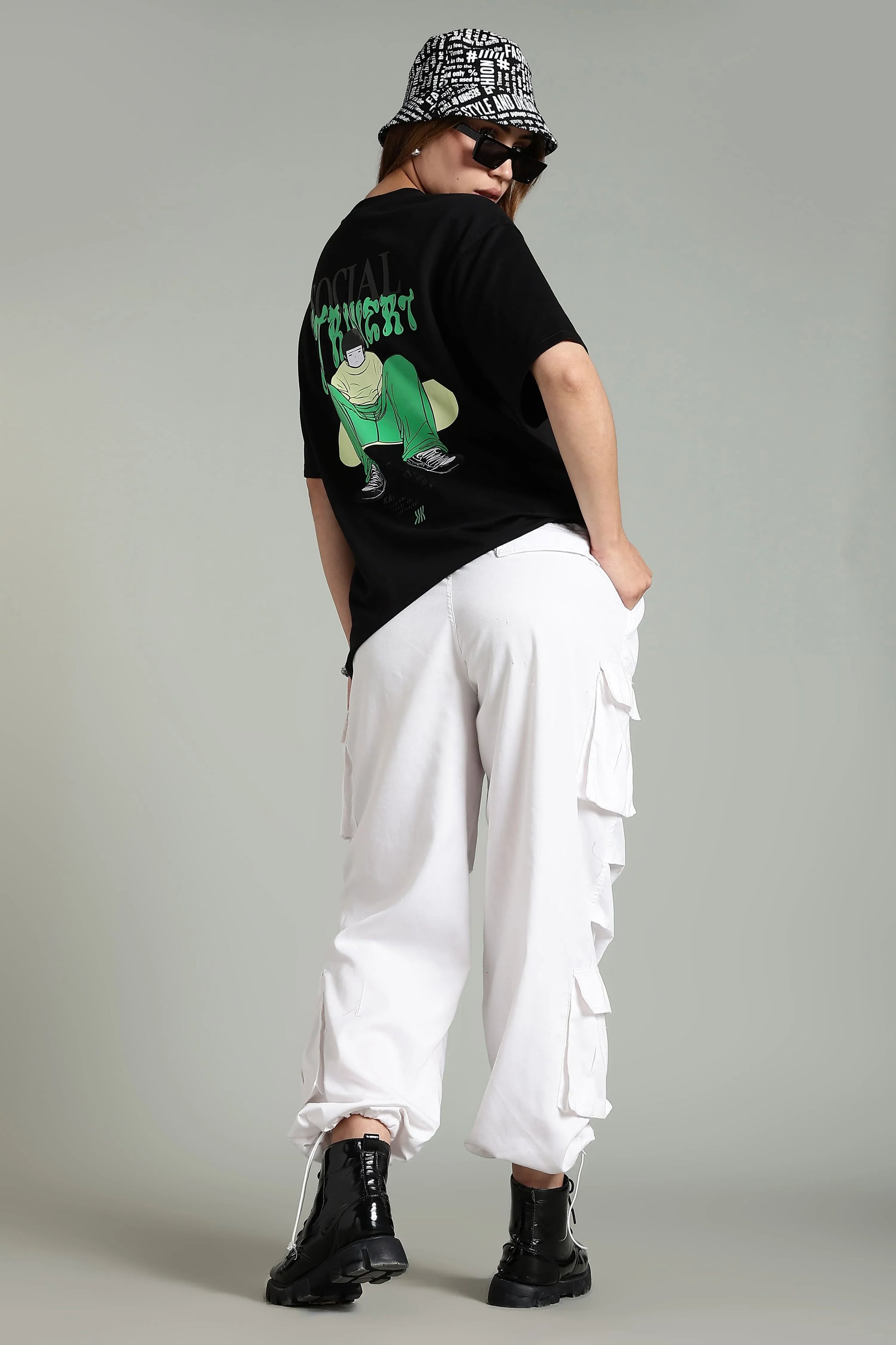 Social Introvert Graphic Oversized T-Shirt - The Kattire
