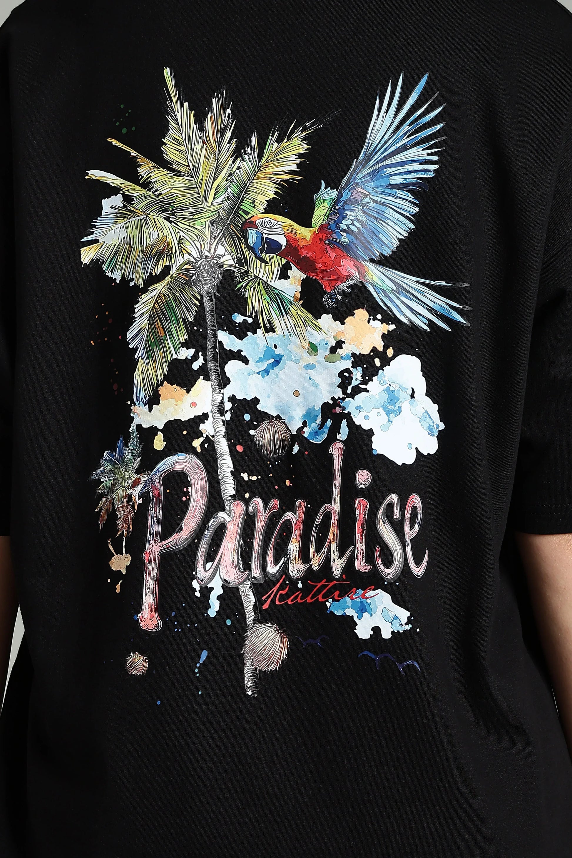 Paradise Graphic Oversized T-Shirt - The Kattire